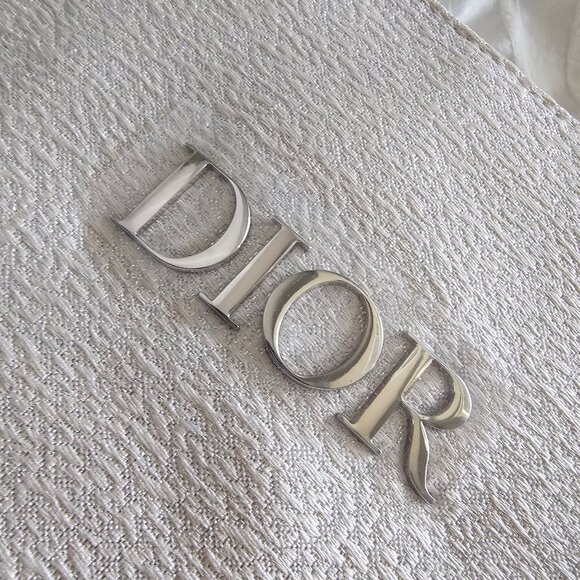 New Dior Beauty Forever Glow Max Cosmetic Pouch - White w/ Silver-toned Hardware - Picture 3 of 8